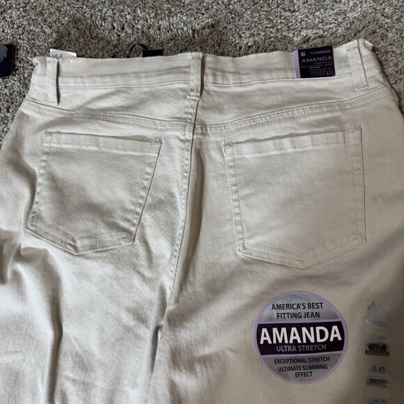 Gloria Vanderbilt Amanda Women's Jeans Sz 12 Tan All Around Slimming Effect - Picture 10 of 14